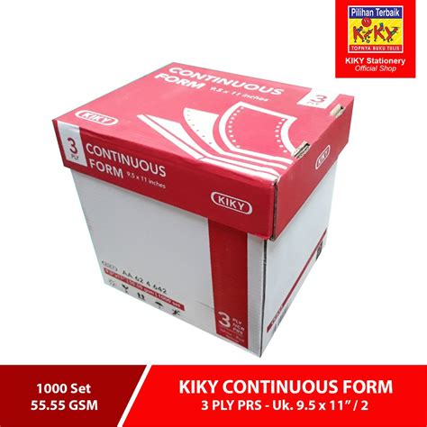 Jual KIKY Continuous Form 3 Ply PRS Uk 9 5 X 11 2 1 Dus 1000