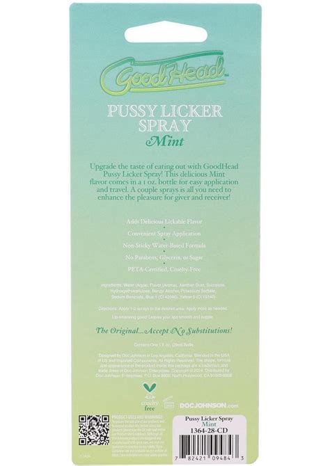 GoodHead Pussy Licker Spray Mint 1oz Pure Pleasure Toys
