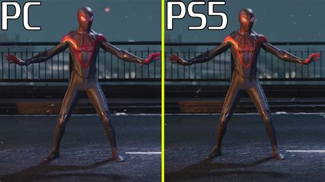 marvels spider man miles morales pc  ps early graphics comparison