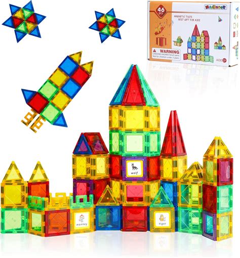 Magblock Magnetic Building Blocks Sets 46pcs Magnetic Tiles Magnet