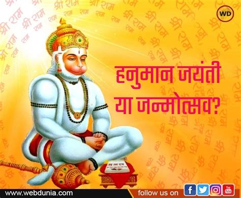 हनुमान जयंती या जन्मोत्सव क्या कहना है उचित Hanuman Jayanti