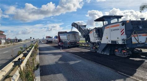 Campania Anas Lavori Di Nuova Pavimentazione Lungo Lasse Mediano