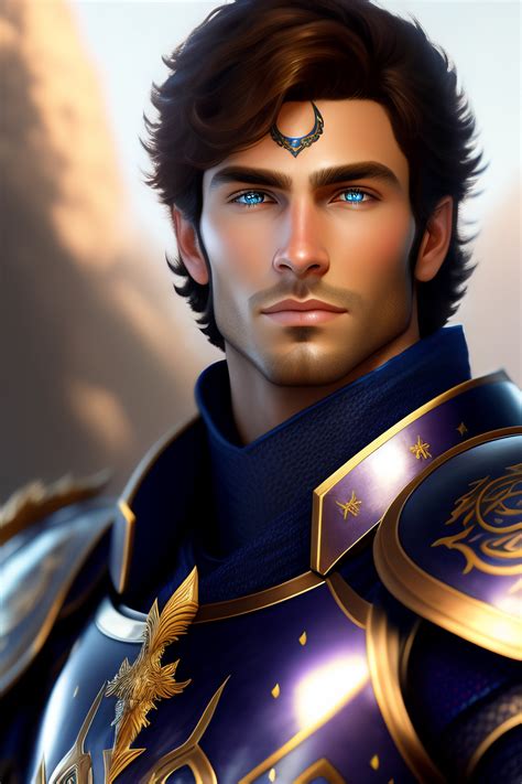 Lexica - A portrait of a young human male paladin with scruffy brown ...