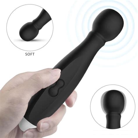 Vibrador Clitoriano Massageador Varinha Magica Preto Velocidades