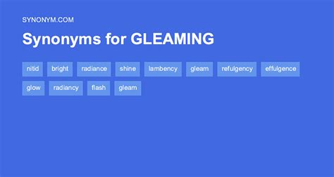 word  gleaming synonyms antonyms