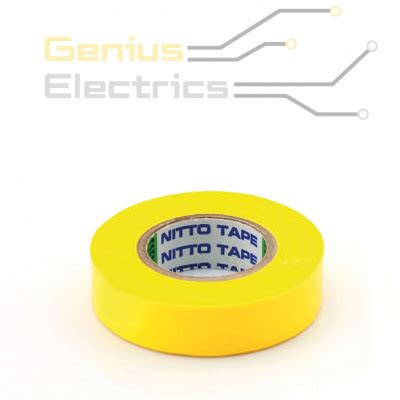 Nitto Pvc Isolatie Tape Geel Mm X M Genius Electrics