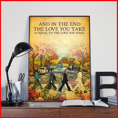 The Beatles The End Poster Song Lyrics Music Poster Poster | Etsy