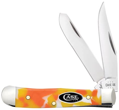 Case Smooth Candy Corn Kirinite Tiny Trapper Pocket Knife 238 Closed