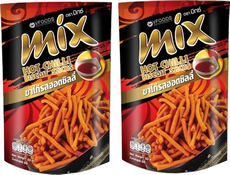 Amazon VFOODS MIX HOT CHILLI BISCUITS STICKS タイ産 並行輸入品 スナックお菓子 ビスケット ステイック g 袋 オリジナル味