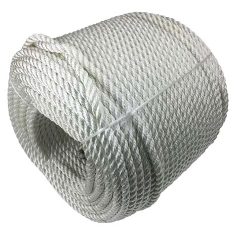 6mm White Nylon 3 Strand Sinking Rope By The Metre RopeServices UK