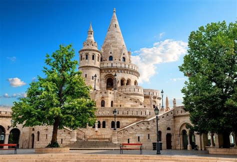 Premium Photo Facade Of Fishing Bastion In Budapest At Summer Day