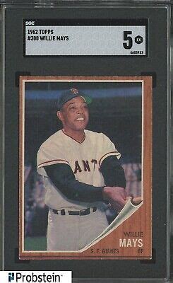 Topps Willie Mays San Francisco Giants Hof Sgc Ex Ebay