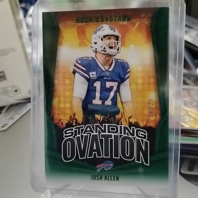 Panini Rookies Stars Josh Allen Standing Ovation Green So