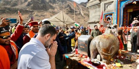 Rahul Gandhi Visits Kedarnath Temple In Uttarakhand Orissapost