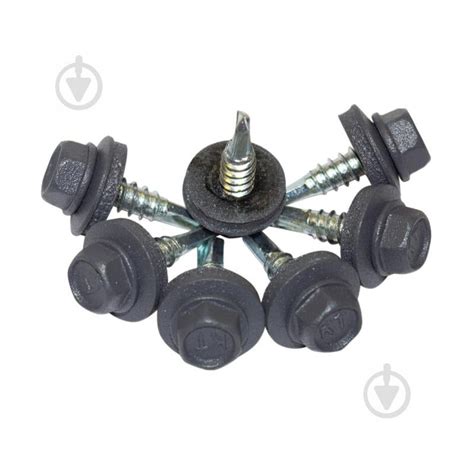 ᐉ Саморез кровельный по металлу 4,8x19 мм 100 шт зеленый хромированный ...