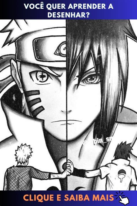 Naruto E Sasuke Aprenda A Desenhar Naruto Sketch Drawing Anime