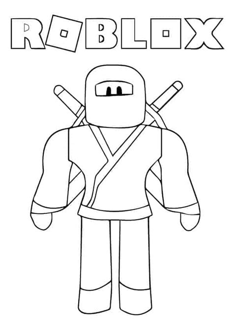 Boblox Ninja Para Colorear Imprimir E Dibujar Dibujos Colorearcom The