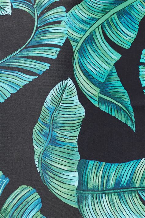 Yours Plus Size Green Leaf Print High Waisted Bikini Briefs Yours Clothing