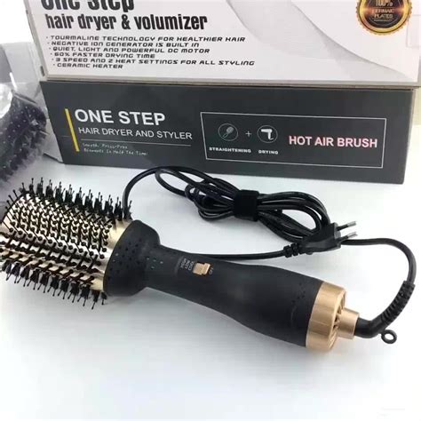 W Hot Air Blow Dryer Brush Professional In Straightener Comb Electric Blow Dryer