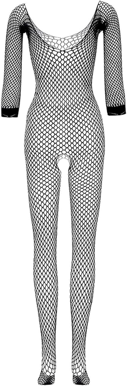 Amazon Womens One Piece Fishnet Lingerie Bodysuit Mesh Bodystocking Sexy Tights Nightwear