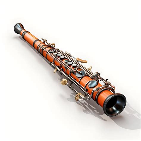 Premium Photo Clarinet On A White Background D Render Image