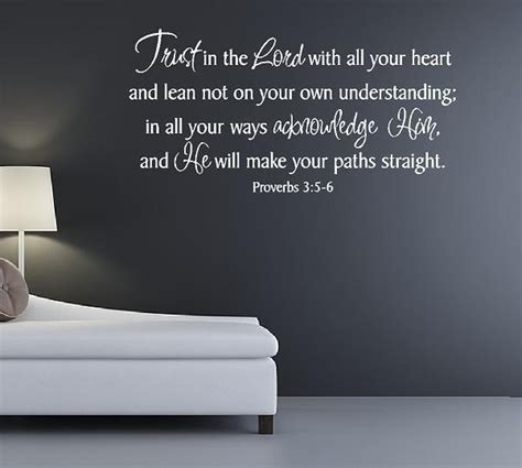 Christian Wall Decals Trust In The Lord Wall Decal Vinyl Etsy