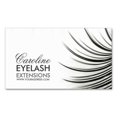 Minimalistic Eyelash Extensions Business Card Makeup Artist Logo