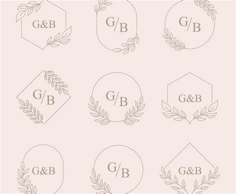 Elegant Wedding Monogram Templates Collection Vector Art & Graphics ...