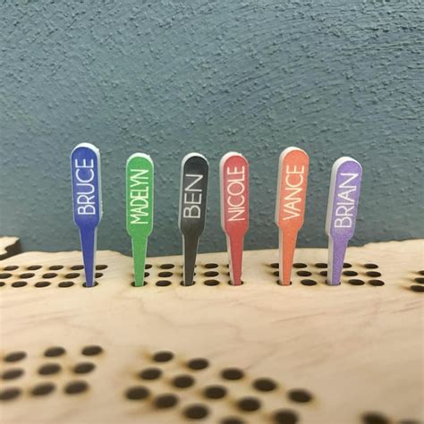 Personalized Name Cribbage Pegs Etsy