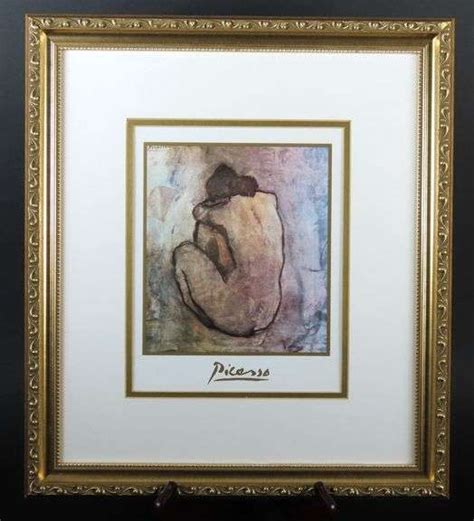 Framed Blue Nude Picasso Print GC5 Auctions