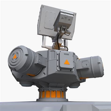 Sci-Fi Ground Laser Turret 3D model | CGTrader