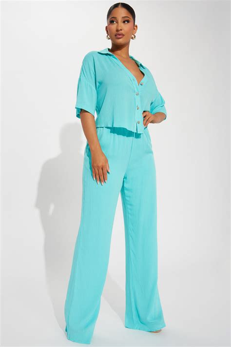 Greece Fantasy Pant Set Turquoise Fashion Nova Matching Sets Fashion Nova