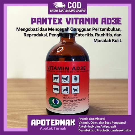 Jual PANTEX VITAMIN AD3E Ade Mencegah Defisiensi Vitamin AD3E