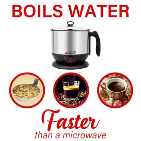 Brentwood Stainless Steel 1 3 Quart Cordless Electric Hot Pot Cooker One Size Kroger