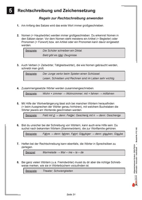 Allgemeinwissen Fördern Deutsch Rechtschreibung Und Zeichensetzung