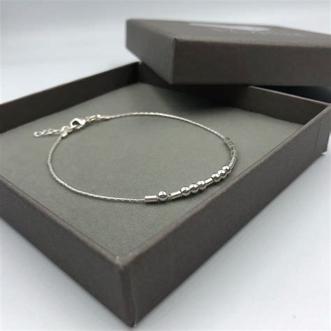 Fuck Off Morse Code Bracelet Silk Cord Sterling Silver Beads Etsy UK