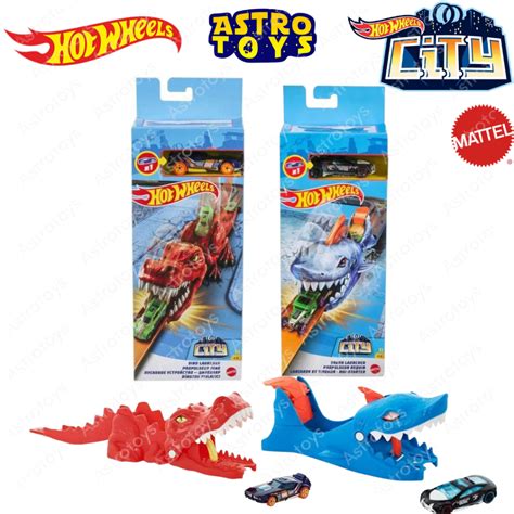 Jual Track Hot Wheels City Nemesis Shark Launcher Dino Launcher Pelontar Mobil Hotwheels