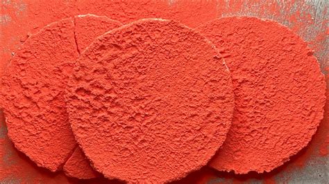 Large Orange Discs Gym Chalk Reforms W Holi Powder Quick Crush Asmr