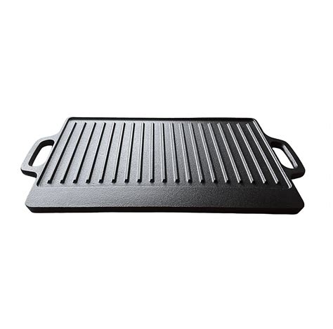 Plancha Churrasquera Reversible Hierro Fundido Rectangular 50 X 23CM