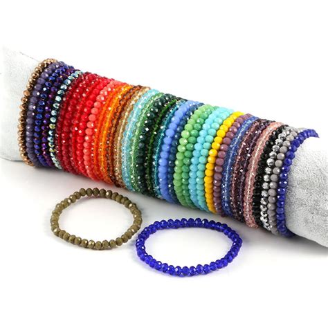 Pulseras Coloridas Con Cuentas De Cristal Para Mujer Y Ni A Pulsera De