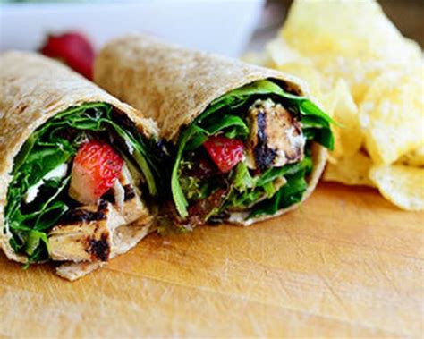 Grilled Chicken Strawberry Salad Wrap Recipe