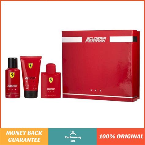 Authentic Ferrari Red by Ferrari Eau De Toilette Gift Set Perfume For ...