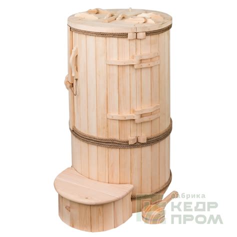 Круглая кедровая фитобочка «Новосибирск», диаметр 78см, высота 130см ...