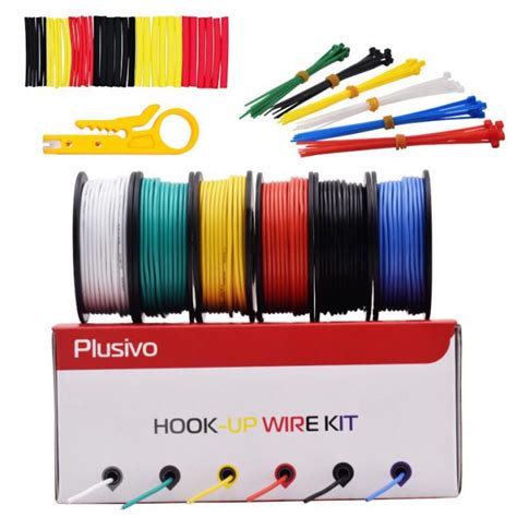 Комплект монтажных проводов с твердым сердечником 20AWG Plusivo 7м ...