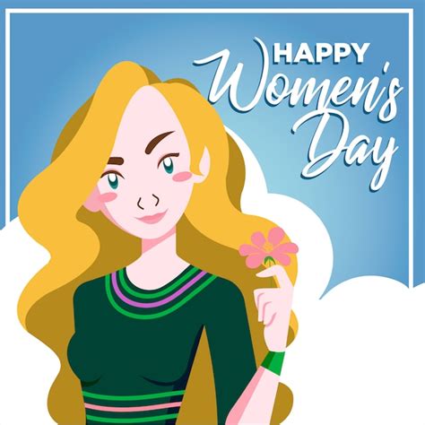 Premium Vector Happy Women Day Hippie Girl