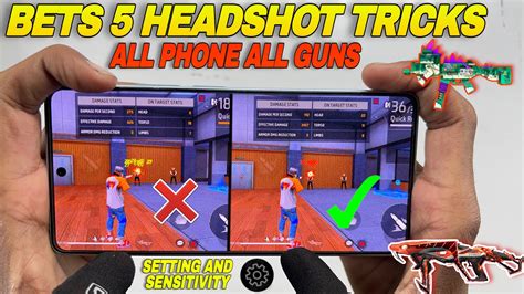 Free Fire One Tap Headshot Tips And Tricks Setting Sensitivity Hud