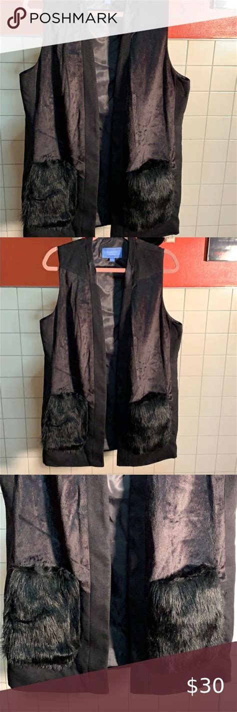 Sale💎simply Vera Wang Faux Fur Vest Simply Vera Wang Simply Vera