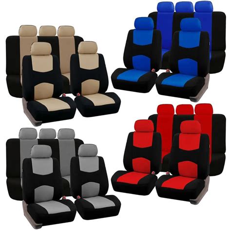 Чехлы на передние и задние сиденья автомобиля, 4 цвета | AliExpress