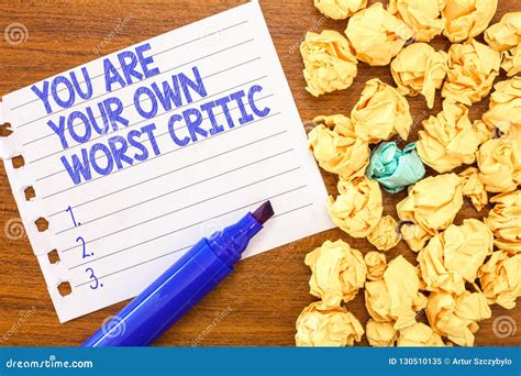 Conceptual Hand Writing Showing You Are Your Own Worst Critic Business