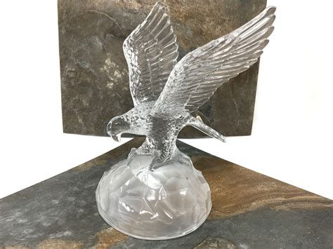 Vintage Crystal Eagle Sculpture Glass Eagle Paperweight - Etsy ...